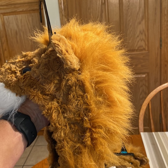 Toddler brown fuzzy bear hooded jumpsuit with front zipper access & plush head - Picture 5 of 11